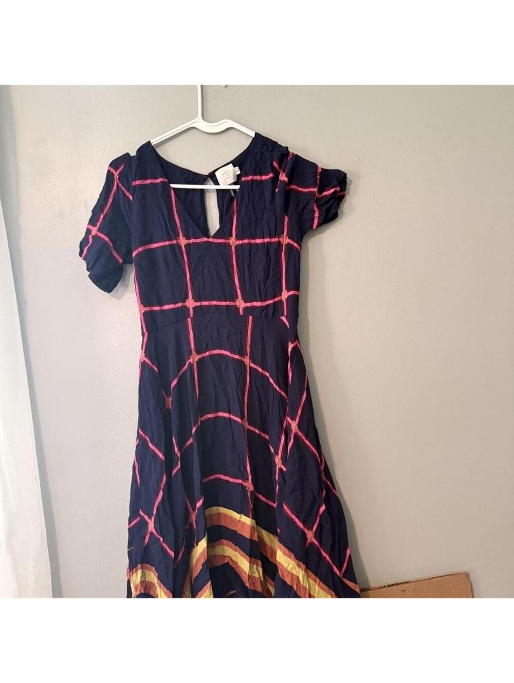 Anthropologie  Striped Pane Midi Dress